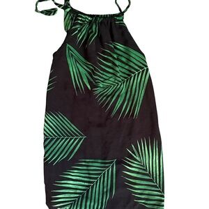 Tropical Leaf Print Dress